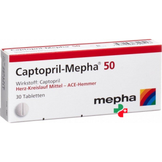Каптоприл Мефа 50 мг 30 таблеток