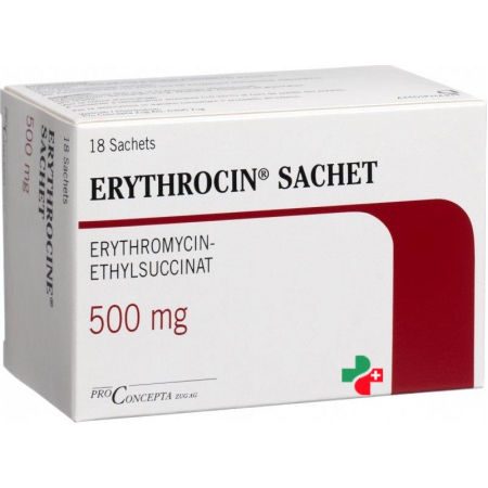 Эритроцин 500 мг 18 пакетиков гранул 