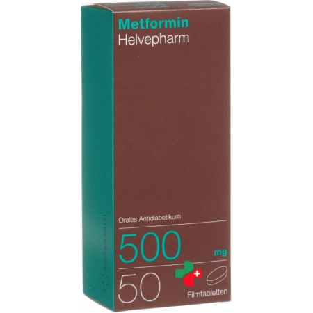 Метформин Хелвефарм 500 мг 50 таблеток покрытых оболочкой 