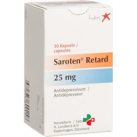 Саротен Ретард 25 мг 30 капсул