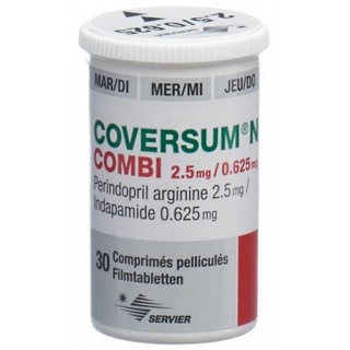 Коверсум Н Комби 2.5/0.625 мг 30 таблеток покрытых оболочкой