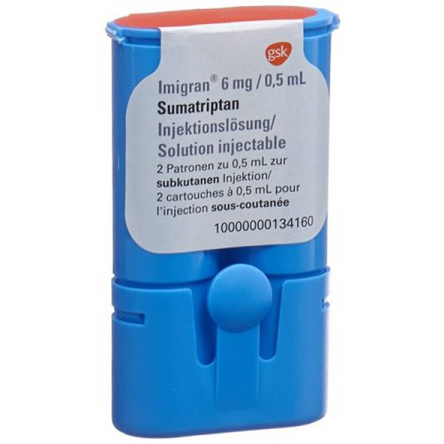 Имигран раствор для инъекций 6 мг / 0.5 мл 2 картриджа по 0.5 мл 