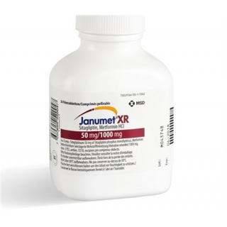 Янумет XR Ретард 50/1000 мг 56 таблеток покрытых оболочкой