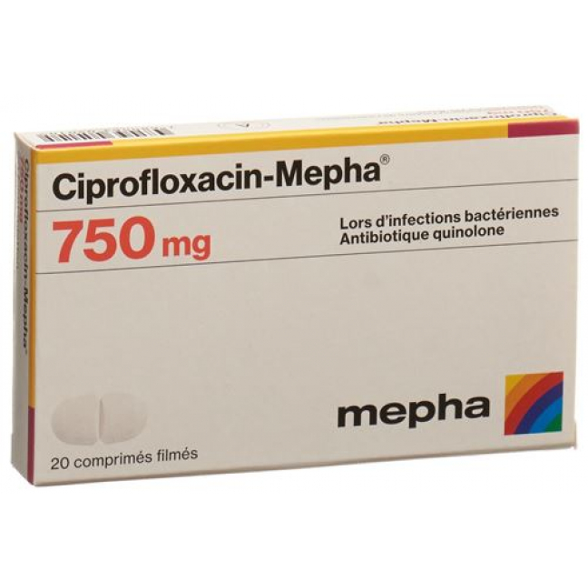 Ципрофлоксацин Мефа 750 мг 20 таблеток покрытых оболочкой