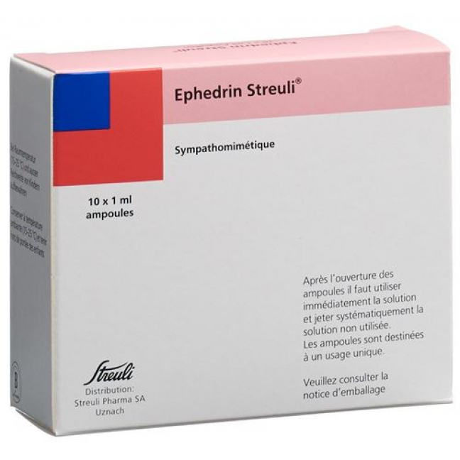 Эфедрин Штройли раствор для инъекций 50 мг / мл 10 ампул по 1 мл