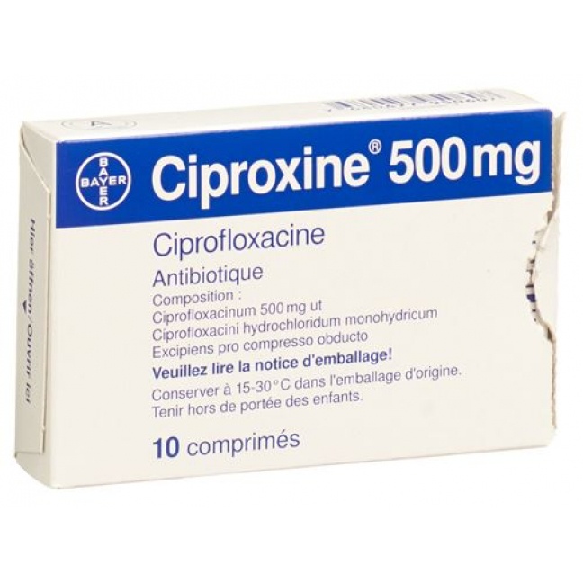 Ципроксин 500 мг 10 х 20 таблеток покрытых оболочкой