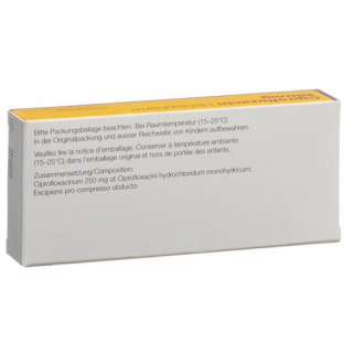 Ципрофлоксацин Хелвефарм 250 мг 20 таблеток покрытых оболочкой