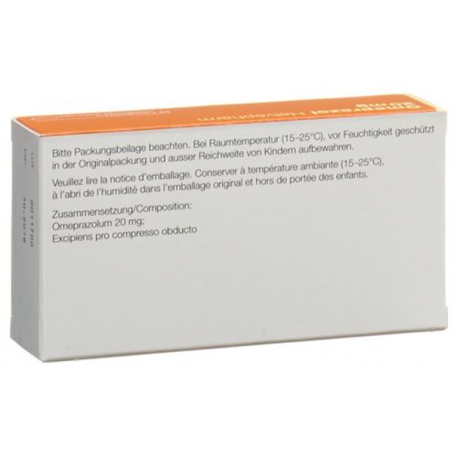 Omeprazol Helvepharm 20 mg 28 filmtablets