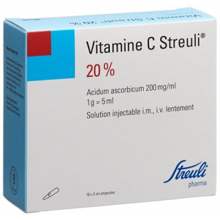 Витамин C Штройли 20% 10 ампул 5 мл раствор для инъекций 
