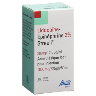 Лидокаин-Эпинефрин Штройли 2% раствор для инъекций 1000 мг / 50 мл 1 флакон 50 мл