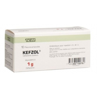 Кефзол сухое вещество 1 г 10 флаконов