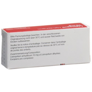 Лизиноприл Хелвефарм 10 мг 30 таблеток 