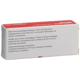 Лизиноприл Хелвефарм 20 мг 30 таблеток 