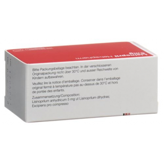 Лизиноприл Хелвефарм 5 мг 100 таблеток 