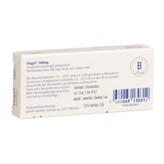 Флагил Трихопак 500 мг 4 таблетки покрытых оболочкой 