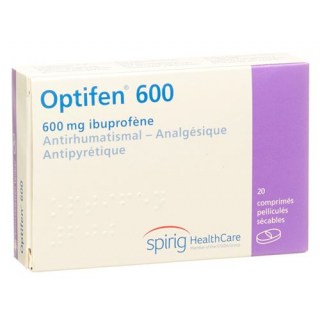 Оптифен 600мг 20 таблеток покрытых  оболочкой 