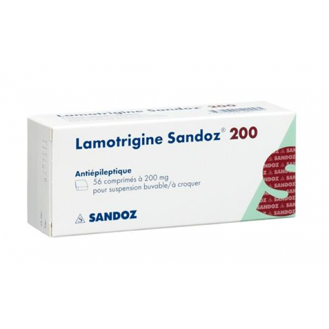 Ламотриджин Сандоз 200 мг 56 диспергиргируемых таблеток