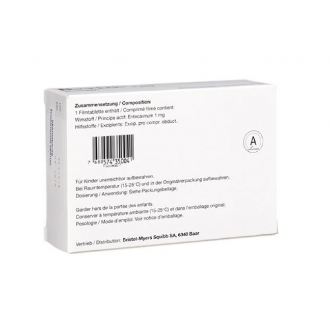 Baraclude 1 mg 30 filmtablets