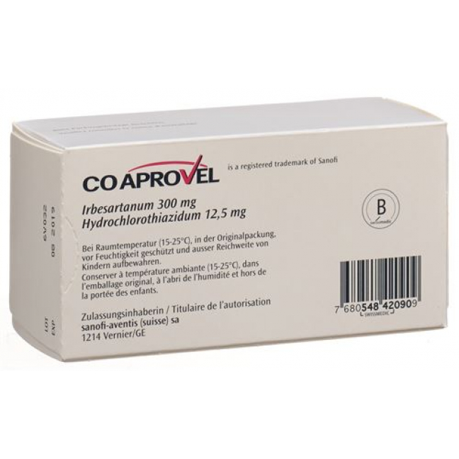 КоАпровель 300/12,5 мг 98 таблеток покрытых оболочкой