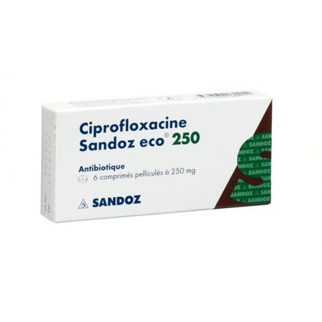 Ципрофлоксацин Сандоз Эко 250 мг 10 таблеток покрытых оболочкой