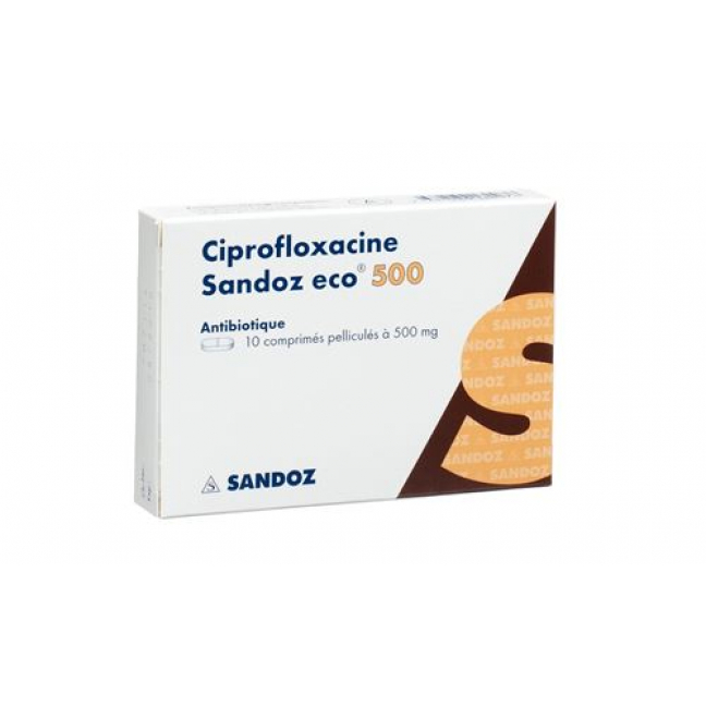 Ципрофлоксацин Сандоз Эко 500 мг 10 таблеток покрытых оболочкой