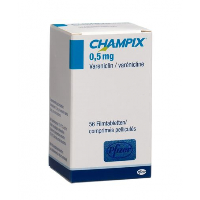 Чампикс 0,5 мг 56 таблеток покрытых оболочкой