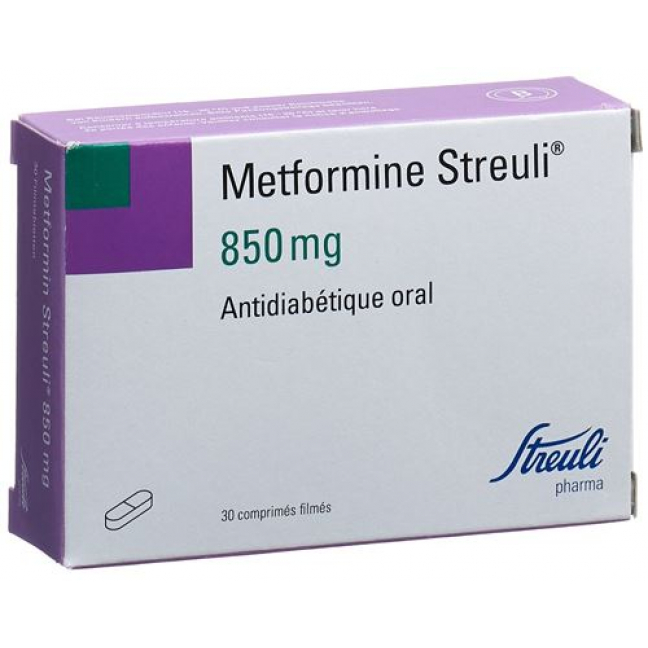 Metformin Streuli 850 mg 30 filmtablets