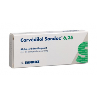 Карведилол Сандоз 6,25 мг 14 таблеток