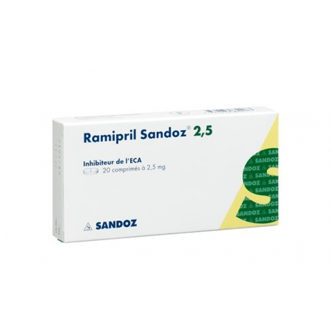 Рамиприл Сандоз 2,5 мг 20 таблеток 