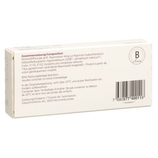 Рекуип Модутаб 4 мг 28 таблеток покрытых оболочкой 