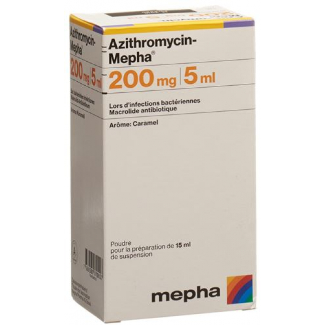 Азитромицин Мефа суспензия 200 мг / 5 мл флакон 15 мл