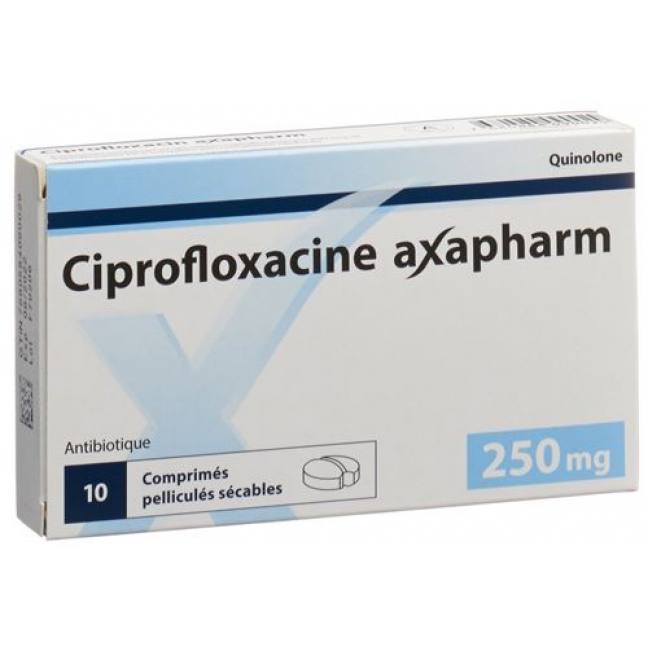 Ципрофлоксацин Аксафарм 250 мг 20 таблеток покрытых оболочкой