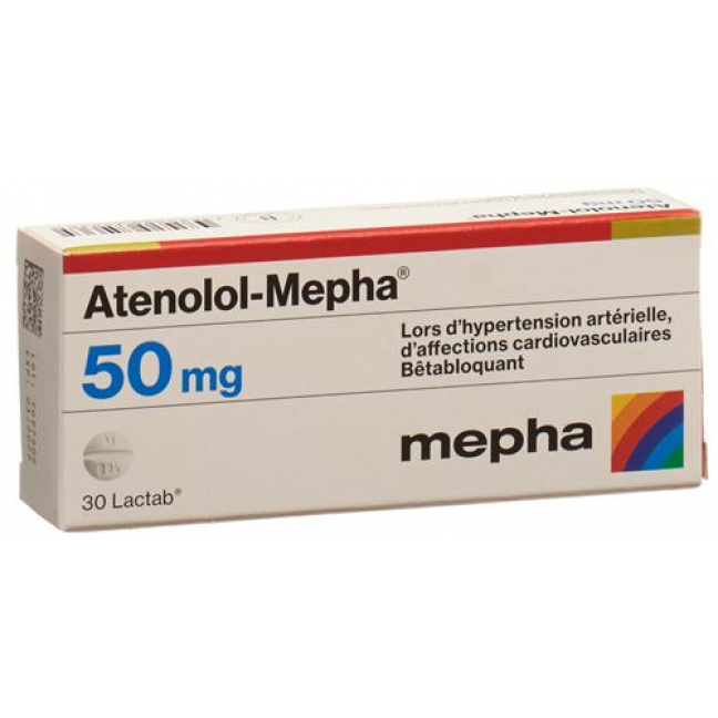 Atenolol Mepha 50 mg 30 Lactabs