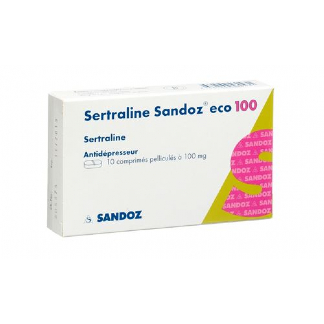 Сертралин Сандоз Эко 100 мг 30 таблеток покрытых оболочкой 