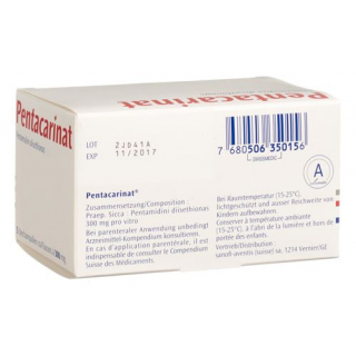 Пентакаринат сухое вещество 300 мг 5 флаконов