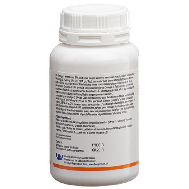 Бургерштейн Омега-3 ЭПК (эйкозапентаеновая кислота) 100 капсул