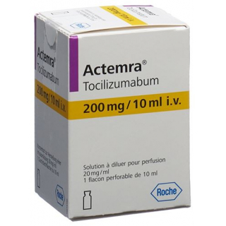 Актемра (тоцилизумаб) инфузионный концентрат 200 мг / 10 мл флакон 10 мл