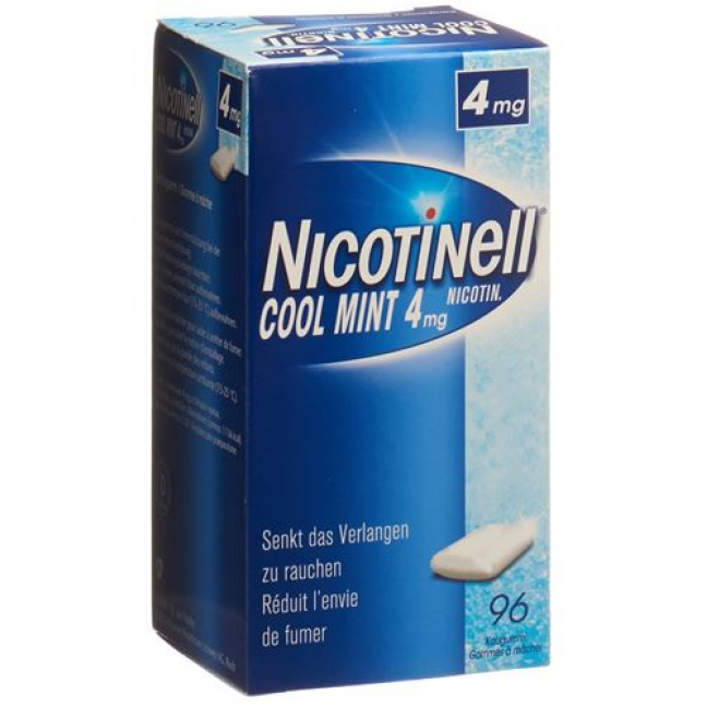 Никотинелл Освежающая мята 4 мг 96 жевательных резинок