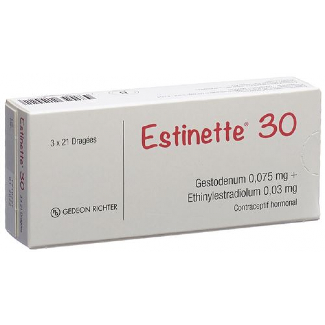 Эстинет-30 3 x 21 таблетка