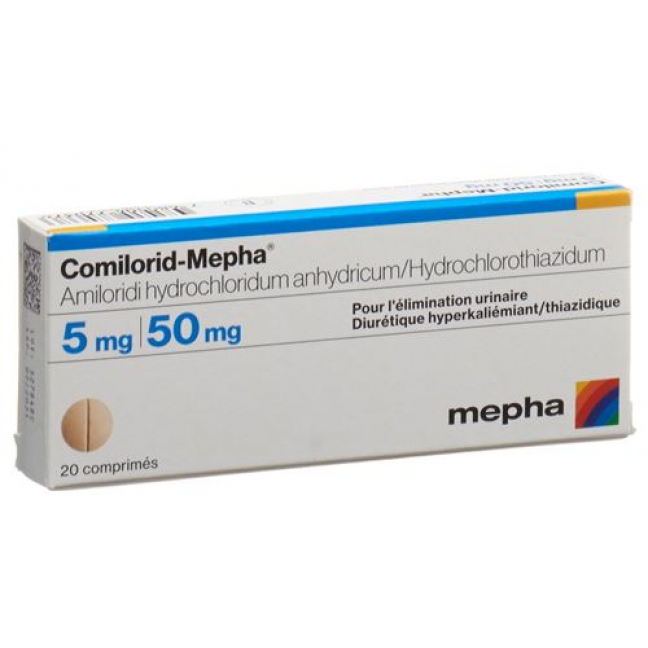 Комилорид Мефа 5/50 мг 100 таблеток 