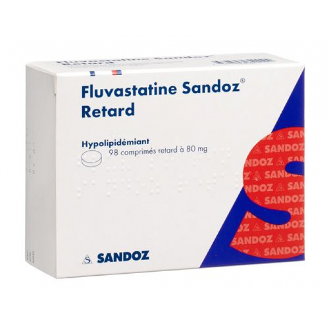 Флувастатин Сандоз Ретард 80 мг 98 таблеток покрытых оболочкой