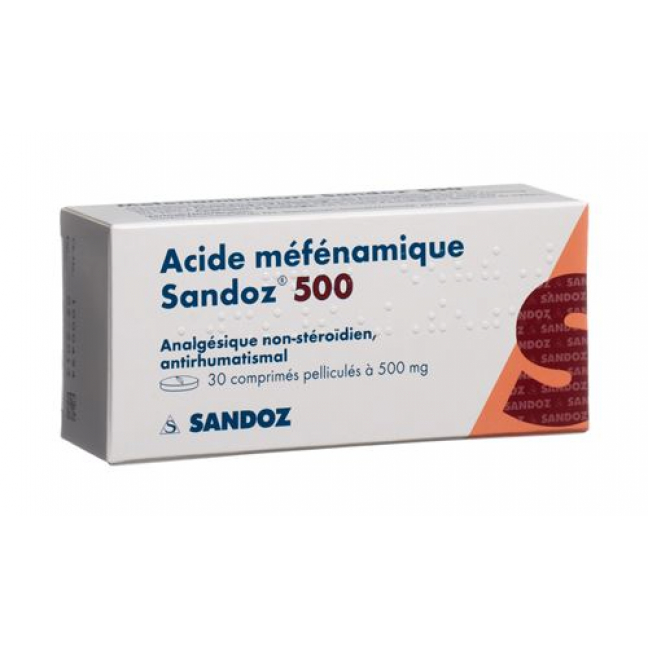 Мефенаминовая кислота Сандоз 500 мг 30 делимых таблеток