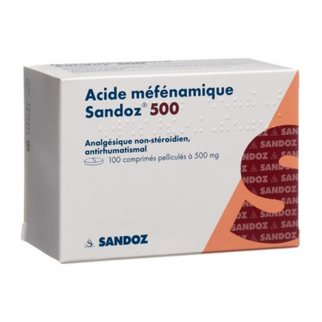 Mefenaminsaeure Sandoz 500 mg 100 tabletten
