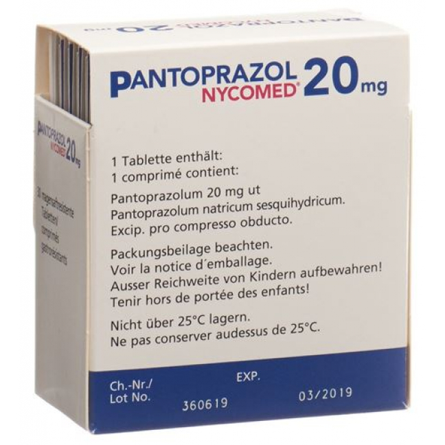 Пантопразол Никомед 20 мг 30 таблеток 