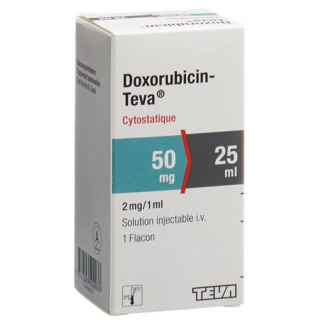 Доксорубицин Тева 50 мг / 25 мл флакон 25 мл