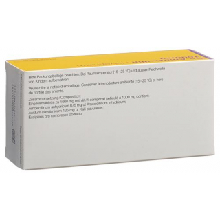 CO Амоксициллин Хелвефарм 1000 мг 20 таблеток покрытых оболочкой 1000 мг 20 
