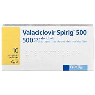 Валацикловир Спириг 500 мг 10 таблеток покрытых оболочкой 