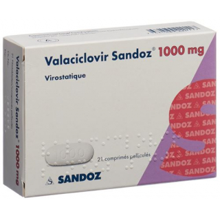 Валацикловир Сандоз 1000 мг 21 таблетка покрытая оболочкой