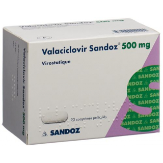 Валацикловир Сандоз 500 мг 90 таблеток покрытых оболочкой