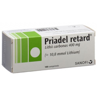 Priadel 400 mg 100 Retard tablets